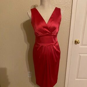 Calvin Klein Vivid Red Midi Dress